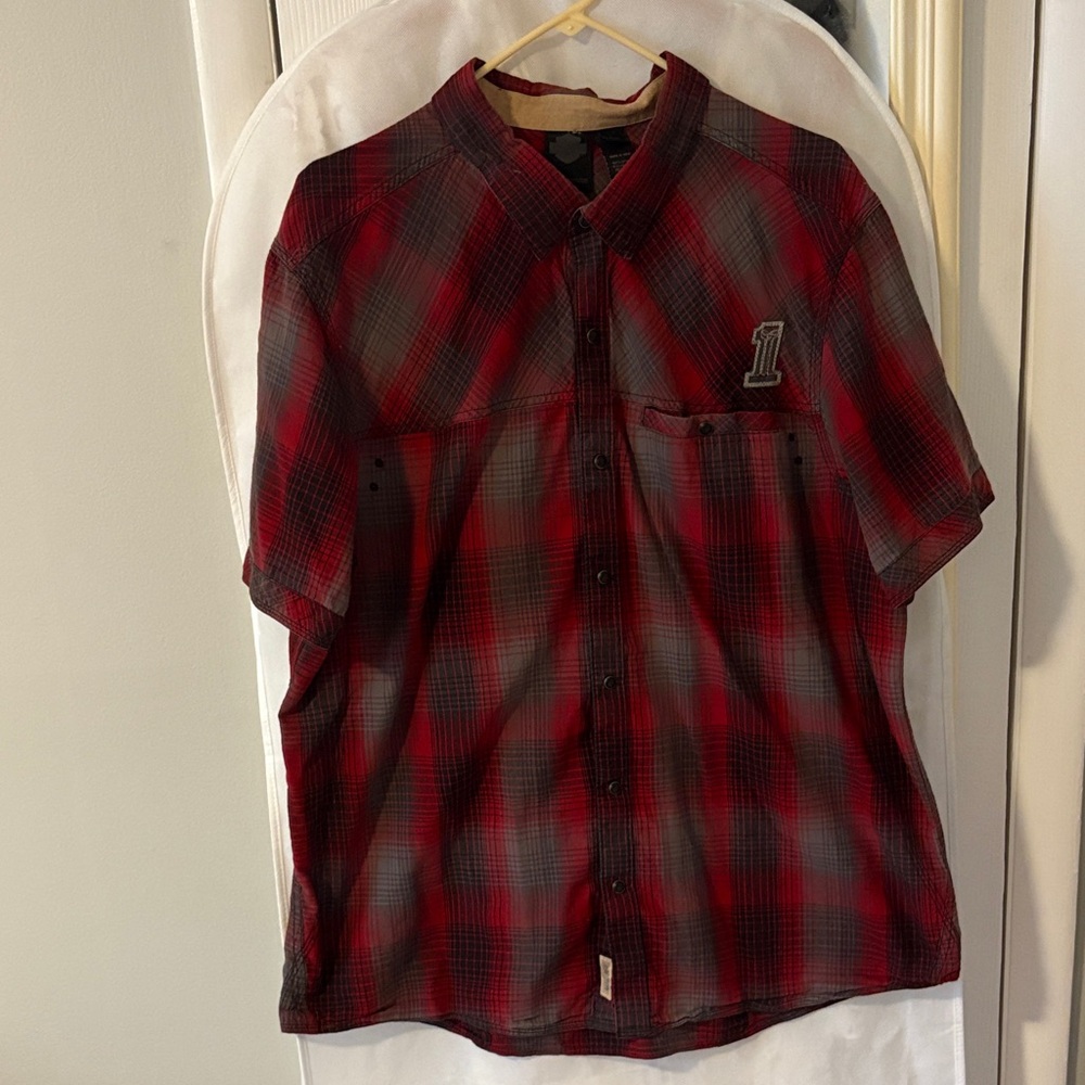 Harley-Davidson - Mens Snap up plaid Shirt